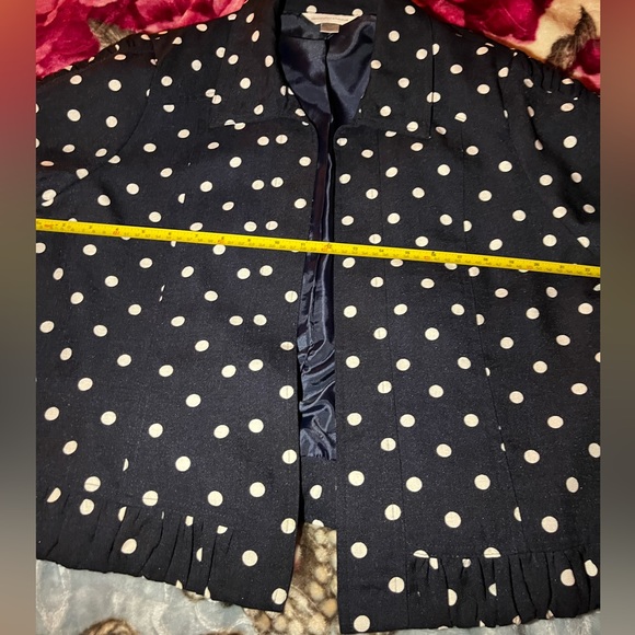 Christopher & Banks Polka Dot Blazer 3/4 Sleeve - Picture 8 of 12